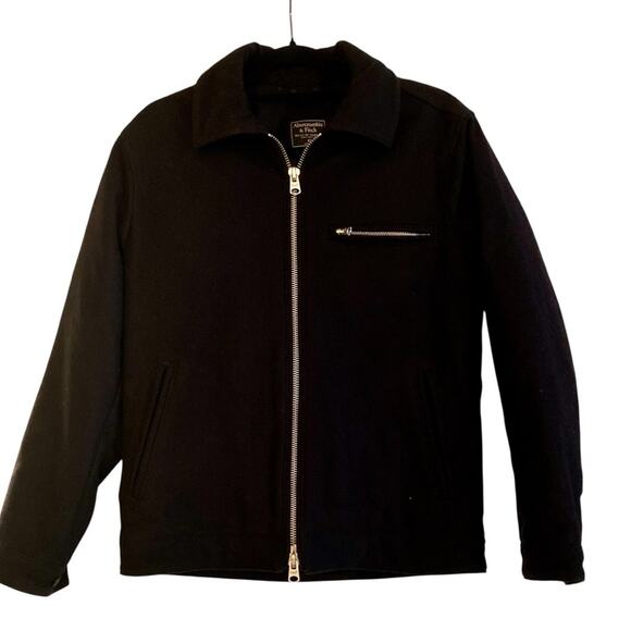 Abercrombie & Fitch Short Black Pea Coat - Picture 1 of 7